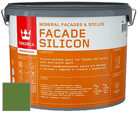 Краска Tikkurila Facade Silicon краска фасадная цвет NCS S 3560-G30Y 