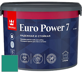 Краска Tikkurila Euro Power 7 краска для стен и потолков цвет NCS S 3050-B80G 