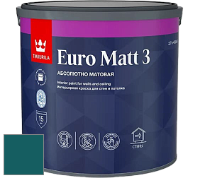 Краска Tikkurila Euro Matt 3 краска для стен и потолков цвет NCS S 5540-B30G 