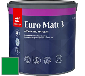 Краска Tikkurila Euro Matt 3 краска для стен и потолков цвет RAL 6037 