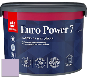 Краска Tikkurila Euro Power 7 краска для стен и потолков цвет X342 Гиацинт