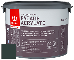 Краска Tikkurila Facade Acrylate краска внутренних и наружных работ цвет RAL 6012 