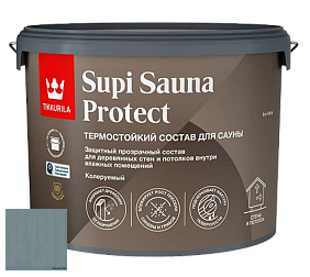 Краска Tikkurila Supi Sauna Protect защитный состав для сауны цвет 3455 Море