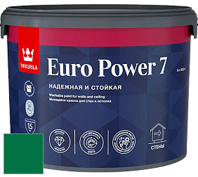 Краска Tikkurila Euro Power 7 краска для стен и потолков цвет RAL 6029 