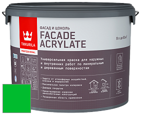 Краска Tikkurila Facade Acrylate краска внутренних и наружных работ цвет RAL 6038 