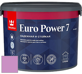 Краска Tikkurila Euro Power 7 краска для стен и потолков цвет NCS S 1050-R40B 