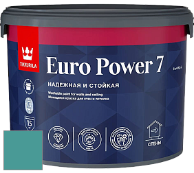 Краска Tikkurila Euro Power 7 краска для стен и потолков цвет NCS S 3040-B50G 