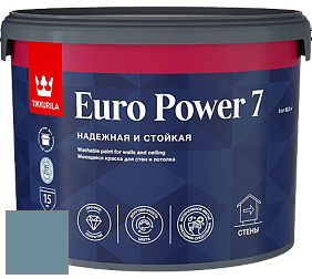Краска Tikkurila Euro Power 7 краска для стен и потолков цвет NCS S 4020-B 