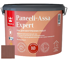 Краска Tikkurila Paneeli Assa Expert 10 интерьерный матовый лак цвет 3451 Махагони