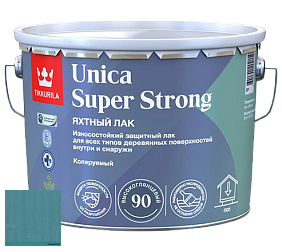 Краска Tikkurila Unica Super Strong (высокоглянцевый) лак яхтный цвет 3454 Средиземноморье