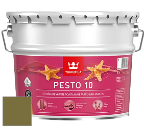 Краска Tikkurila Euro Pesto 10 эмаль цвет NCS S 5040-G70Y 