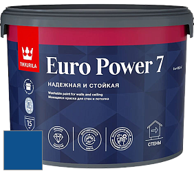 Краска Tikkurila Euro Power 7 краска для стен и потолков цвет RAL 5017 