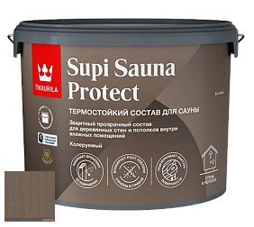 Краска Tikkurila Supi Sauna Protect защитный состав для сауны цвет 3444 Ежевика
