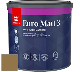 Краска Tikkurila Euro Matt 3 краска для стен и потолков цвет RAL 1036 