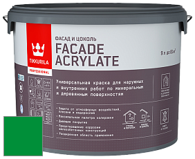 Краска Tikkurila Facade Acrylate краска внутренних и наружных работ цвет RAL 6037 