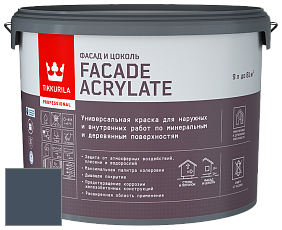 Краска Tikkurila Facade Acrylate краска внутренних и наружных работ цвет N429 Деним