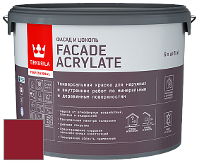 Краска Tikkurila Facade Acrylate краска внутренних и наружных работ цвет RAL 3003 