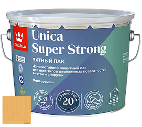 Краска Tikkurila Unica Super Strong (полуматовый) лак яхтный цвет 3457 Летний день