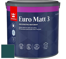 Краска Tikkurila Euro Matt 3 краска для стен и потолков цвет NCS S 6530-B30G 