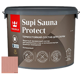 Краска Tikkurila Supi Sauna Protect защитный состав для сауны цвет 3468 Роза