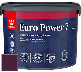 Краска Tikkurila Euro Power 7 краска для стен и потолков цвет RAL 4007 