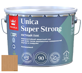 Краска Tikkurila Unica Super Strong (высокоглянцевый) лак яхтный цвет 3440 Старый дуб