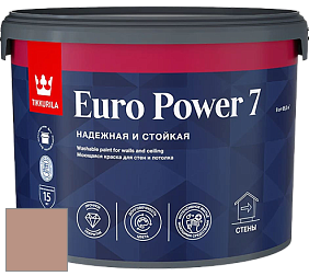 Краска Tikkurila Euro Power 7 краска для стен и потолков цвет V472 Розовый кварц