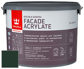 Краска Tikkurila Facade Acrylate краска внутренних и наружных работ цвет RAL 6009 