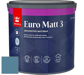 Краска Tikkurila Euro Matt 3 краска для стен и потолков цвет NCS S 4030-B 
