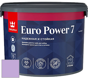 Краска Tikkurila Euro Power 7 краска для стен и потолков цвет NCS S 1040-R50B 