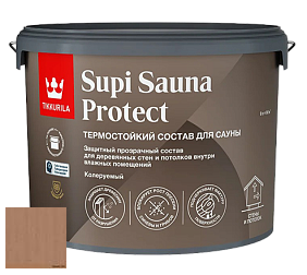 Краска Tikkurila Supi Sauna Protect защитный состав для сауны цвет 3441 Лесной орех