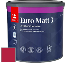 Краска Tikkurila Euro Matt 3 краска для стен и потолков цвет RAL 3027 