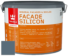 Краска Tikkurila Facade Silicon краска фасадная цвет Q452 Kaamos
