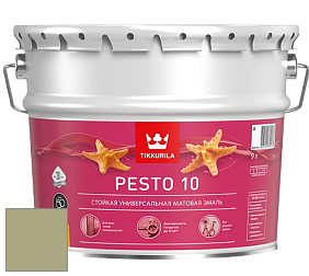 Краска Tikkurila Euro Pesto 10 эмаль цвет NCS S 3020-G60Y 
