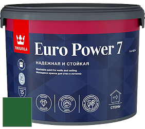 Краска Tikkurila Euro Power 7 краска для стен и потолков цвет RAL 6002 