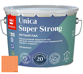 Краска Tikkurila Unica Super Strong (полуматовый) лак яхтный цвет 3458 Мандарин