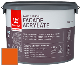Краска Tikkurila Facade Acrylate краска внутренних и наружных работ цвет RAL 2004 