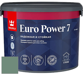 Краска Tikkurila Euro Power 7 краска для стен и потолков цвет V376 Русалка