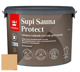 Краска Tikkurila Supi Sauna Protect защитный состав для сауны цвет 3469 Солома