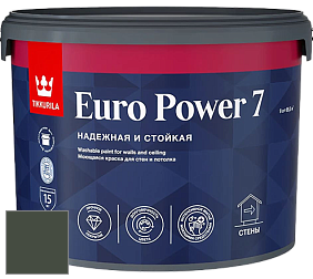 Краска Tikkurila Euro Power 7 краска для стен и потолков цвет NCS S 8010-G30Y 