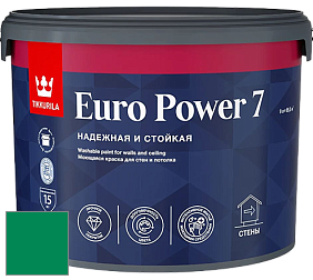 Краска Tikkurila Euro Power 7 краска для стен и потолков цвет RAL 6024 