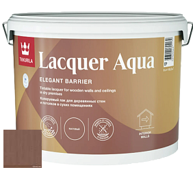 Краска Tikkurila Lacquer Aqua (матовый) лак интерьерный цвет 3442 Тиковое дерево