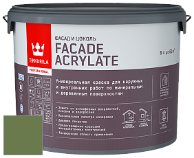 Краска Tikkurila Facade Acrylate краска внутренних и наружных работ цвет M384 Базилик