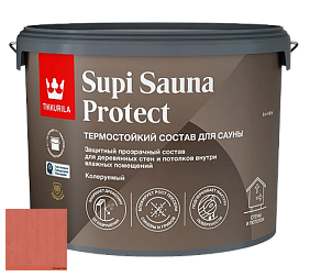 Краска Tikkurila Supi Sauna Protect защитный состав для сауны цвет 3459 Рябина