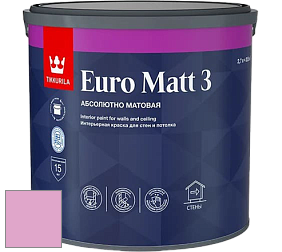 Краска Tikkurila Euro Matt 3 краска для стен и потолков цвет J338 Барби