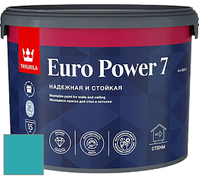 Краска Tikkurila Euro Power 7 краска для стен и потолков цвет NCS S 2050-B30G 