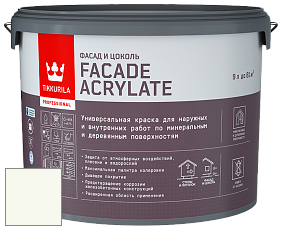 Краска Tikkurila Facade Acrylate краска внутренних и наружных работ цвет RAL 9010 