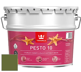 Краска Tikkurila Euro Pesto 10 эмаль цвет NCS S 4550-G40Y 