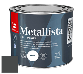 Краска Tikkurila Metallista краска по металлу цвет X499 Лакрица