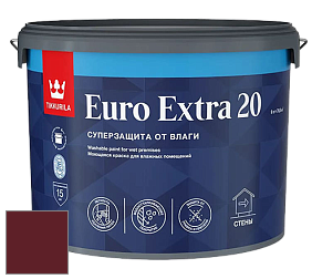 Краска Tikkurila Euro Extra 20 краска для стен и потолков цвет RAL 3005 